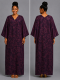 Plum Wine Bubu Gown – African-inspired prints