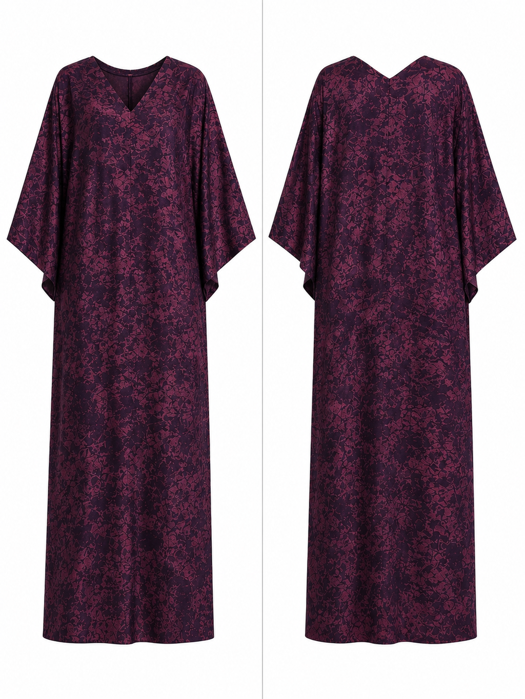 Plum Wine Bubu Gown – African-inspired prints