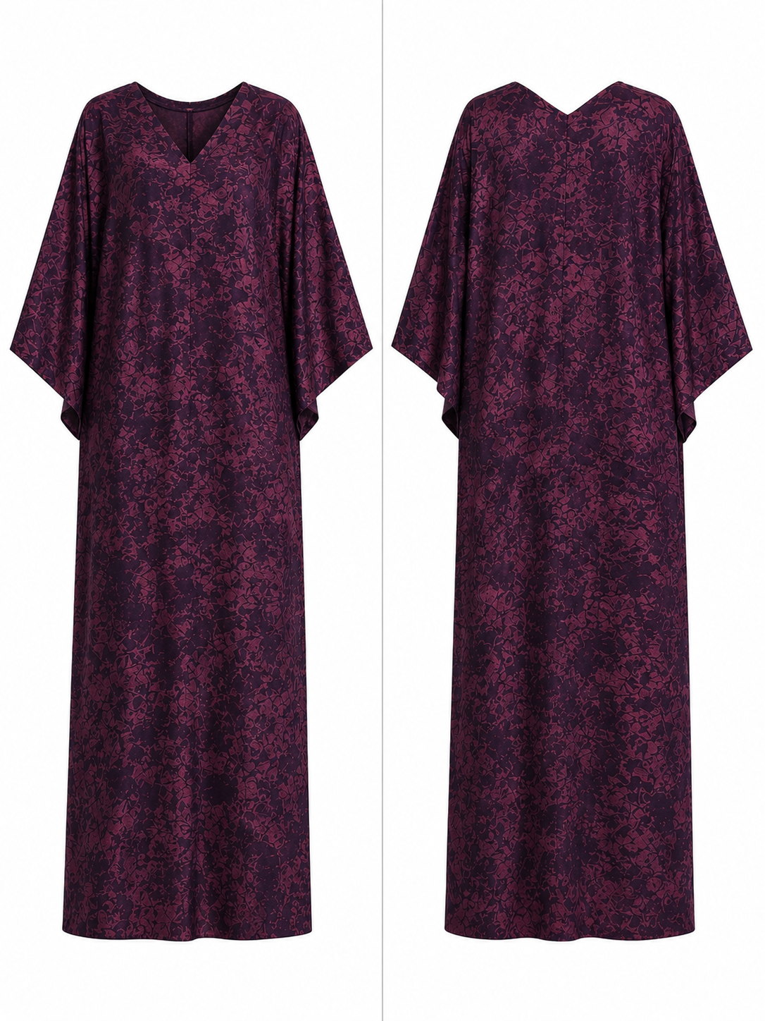 Plum Wine Bubu Gown – African-inspired prints